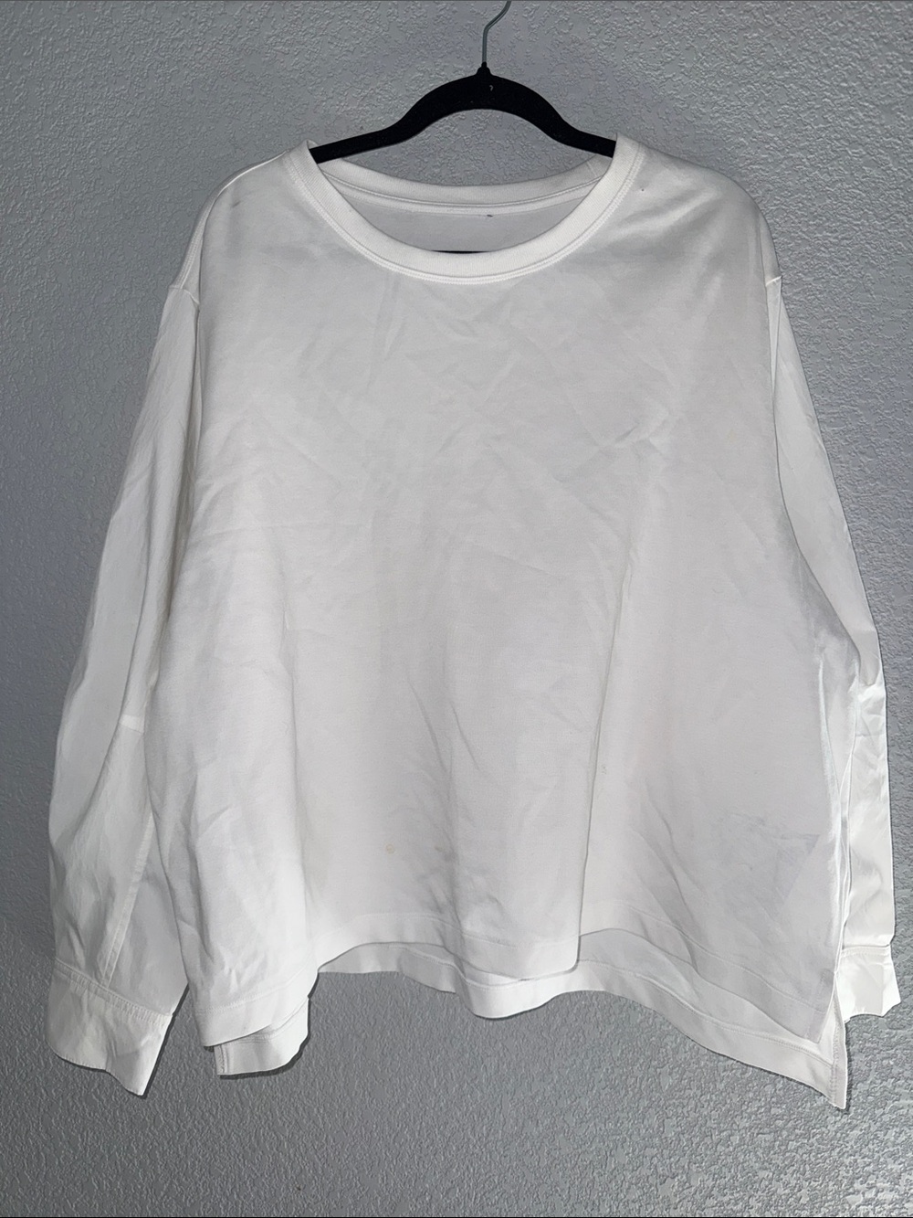 Athleta White Crewneck Pullover Tee - Picture 1 of 8